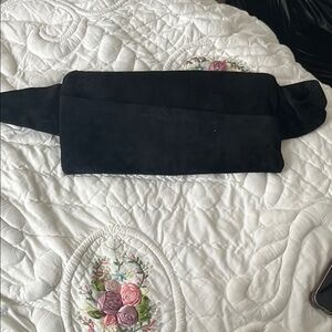 Chic Black Suede Clutch